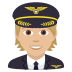 🧑🏼‍✈️ pilot: medium-light skin tone display on JoyPixels